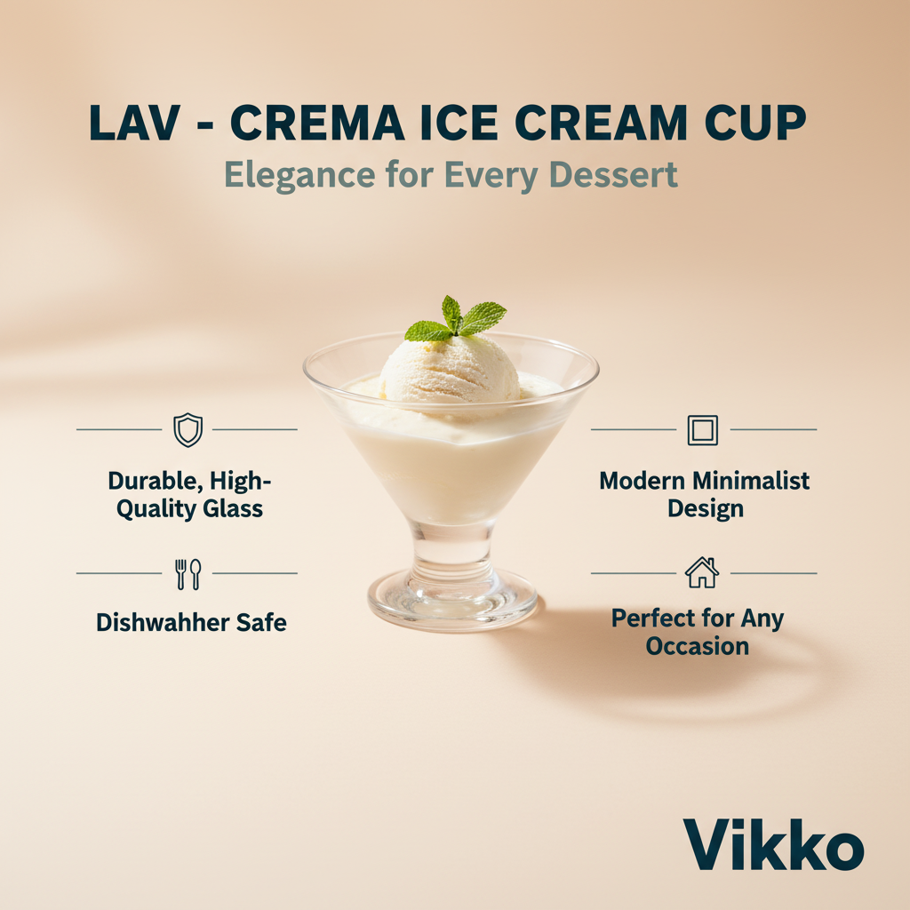 Kadra Kitchenware - Vente Verres à cocktail/alcool - Coupe à crème glacée Lav - Crema3