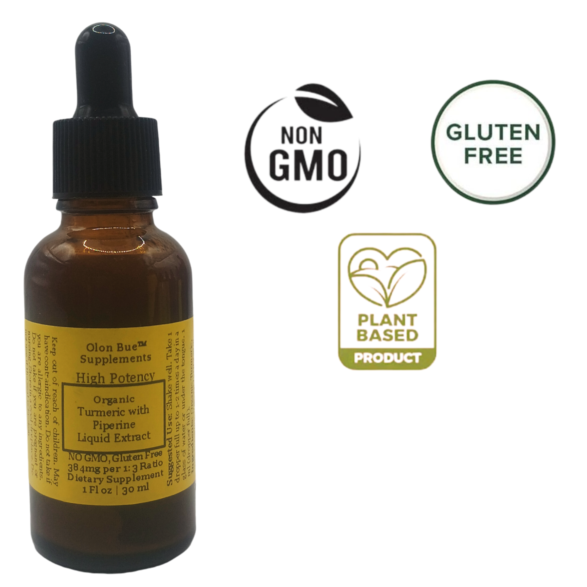 Olon Bue - Wholesale Tincture - Turmeric with Piperine Liquid Extract 1oz4