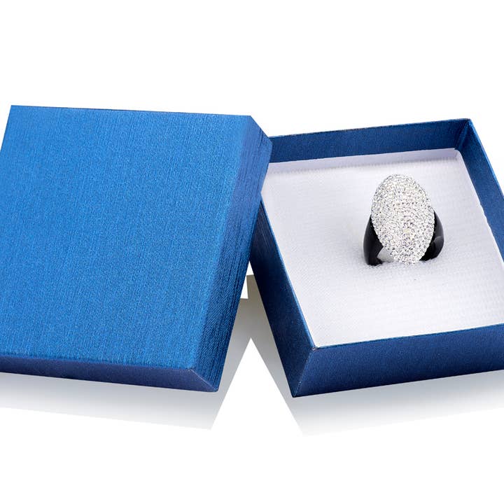 Gold & Honey - Vente Bague de cocktail/de cérémonie - Bague marquise en cristal Swarovski
