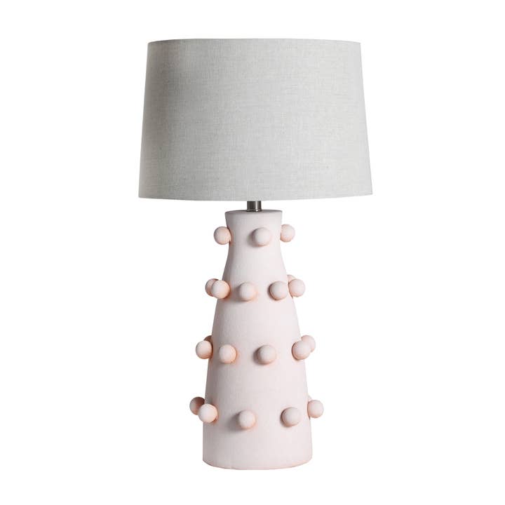 Pale pink ceramic table lamp for wholesale by Kodu