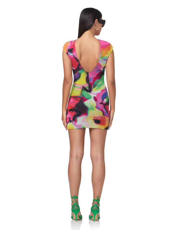 Mabel Mini Dress - Spray Floral for wholesale on Faire