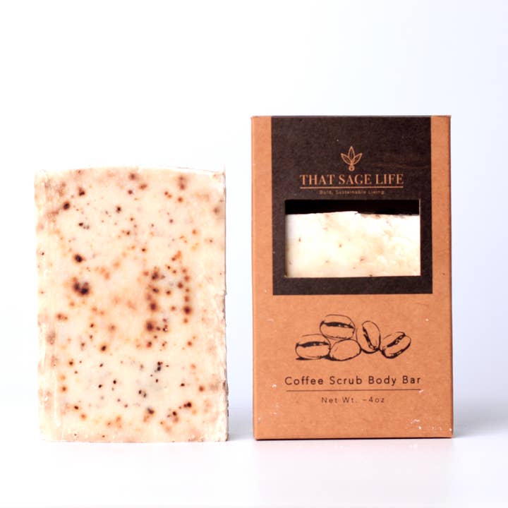 Coffee Scrub Body Bar for wholesale by That Sage Life