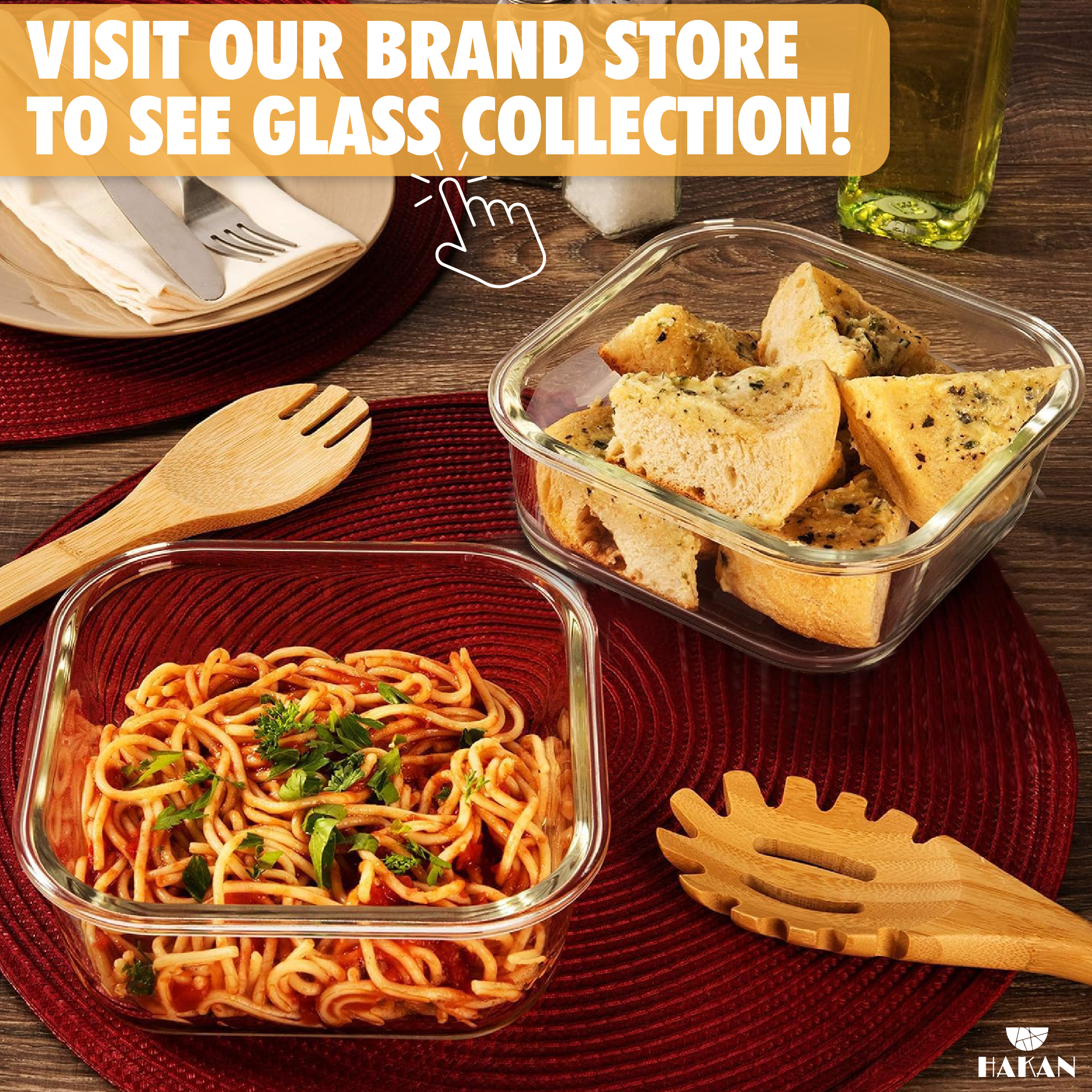 Hakan - Vendita all'ingrosso Contenitori per alimenti - Set di contenitori in vetro LAV con coperchi, 1 pz7