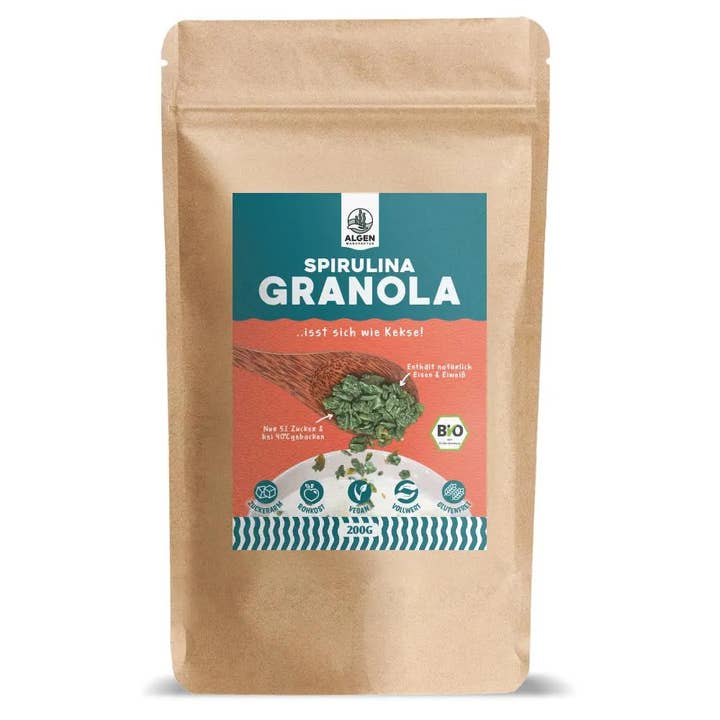 Spirulina Granola Muesli for wholesale by Algen Markt