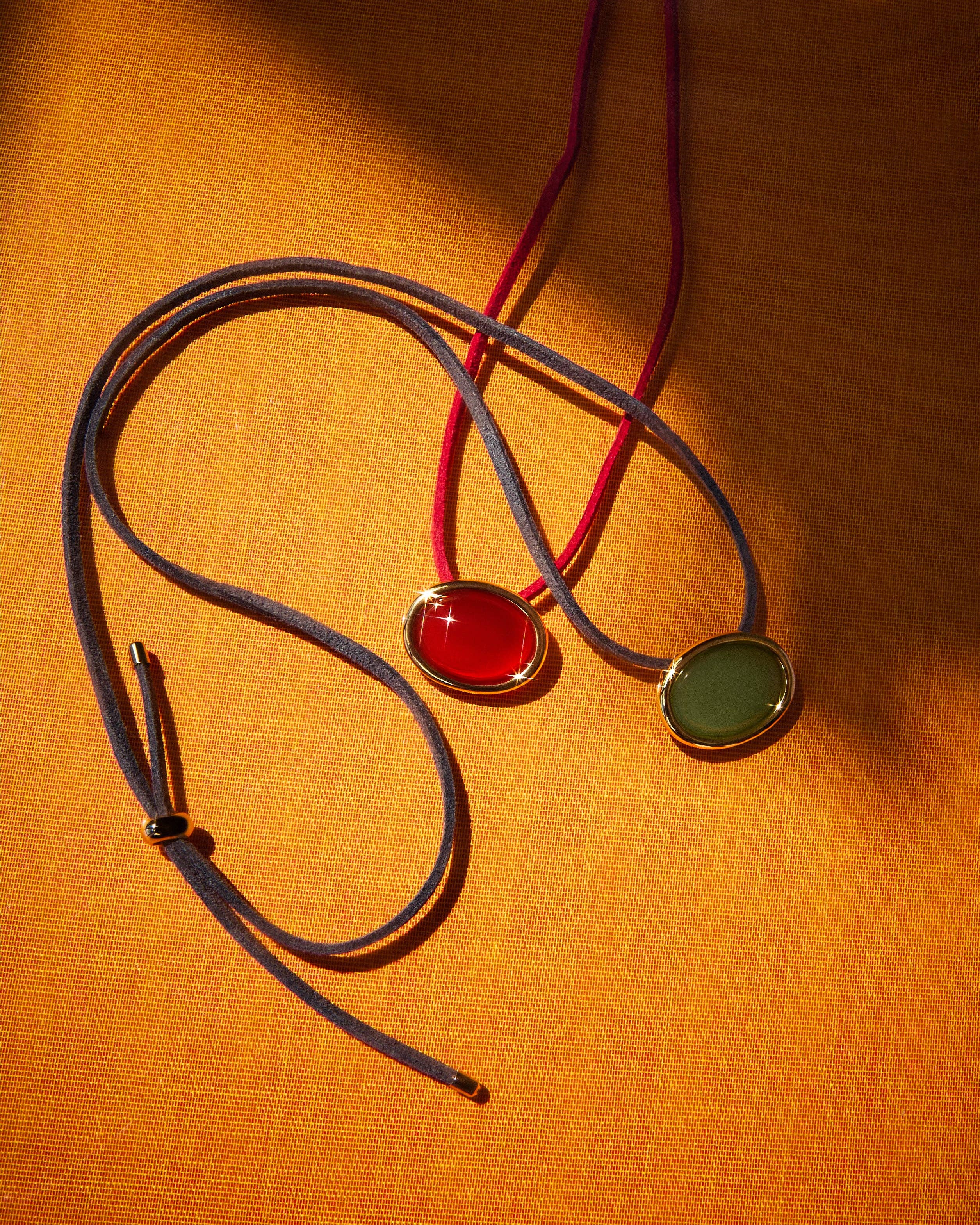 Luv AJ - Wholesale Pendant/Charm Necklace - Sunset Stone Cord Necklace- Red6