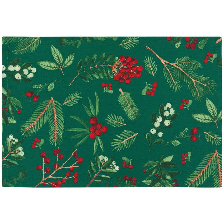 Winterberry Christmas Placemat for wholesale by Now Designs by Danica