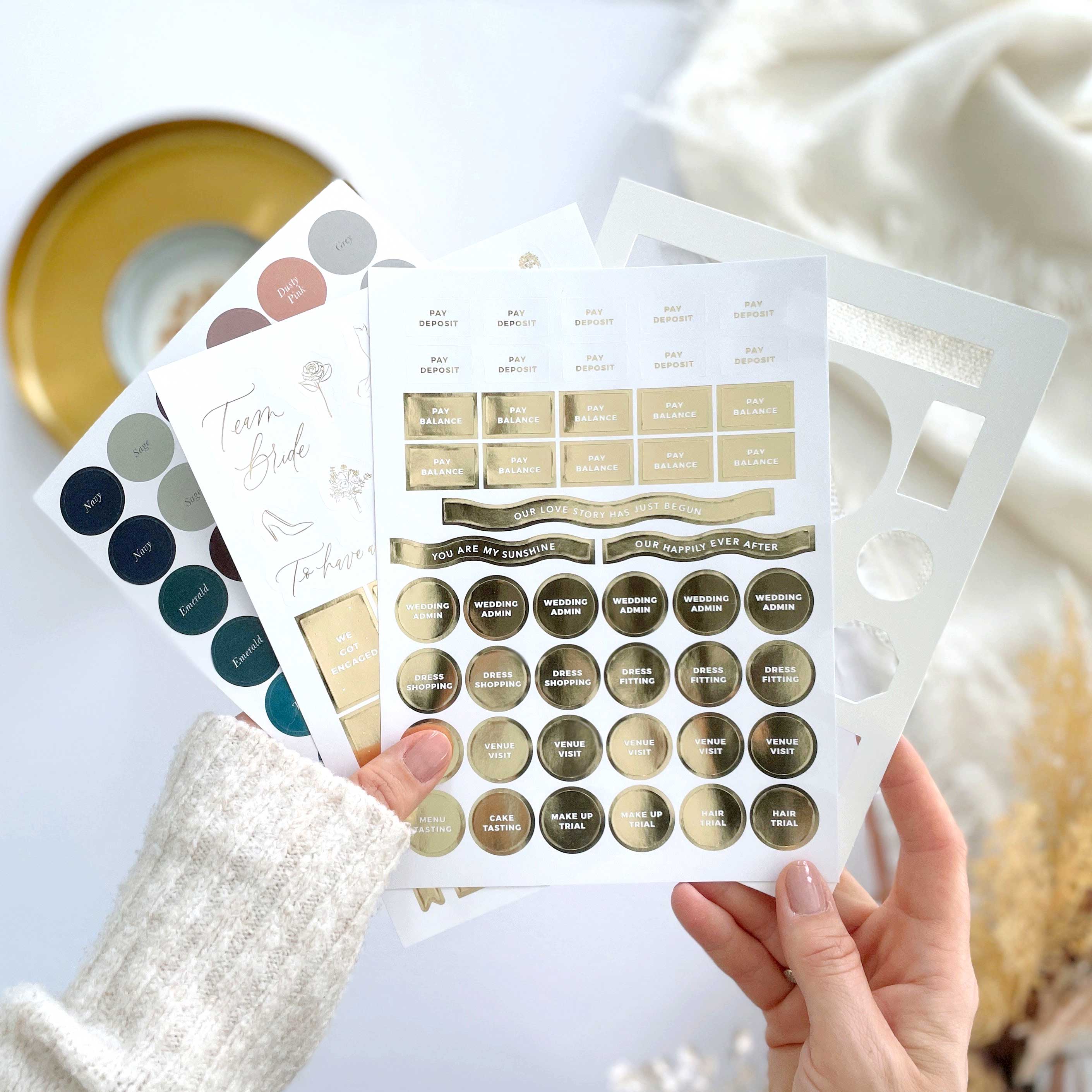 Blush And Gold – Agenda por atacado – Livro de organização de casamentos de luxo em folha de ouro e blush com G4