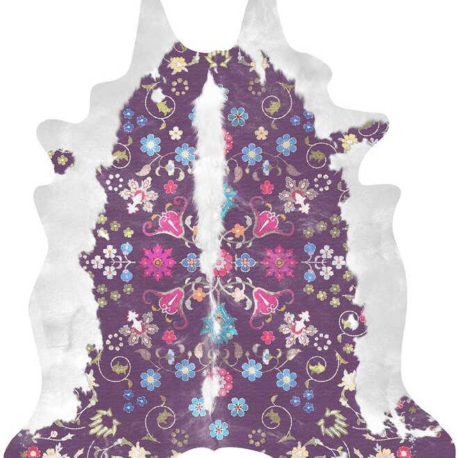Gypsy koeienhuid (paars) tapijt voor wholesale door Mineheart