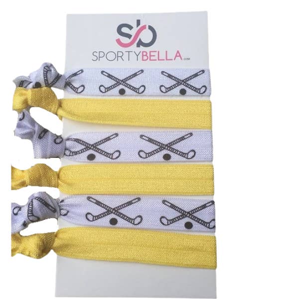 Sportybella - Venta al por mayor Goma para el pelo - Mujer - Accesorios para el pelo para hockey sobre hierba, color amarillo