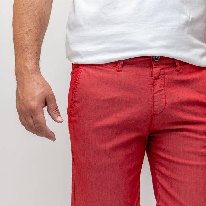 Red Fantasy Bermuda | Cartujana for wholesale by Custi Mikelo: Made in Spain