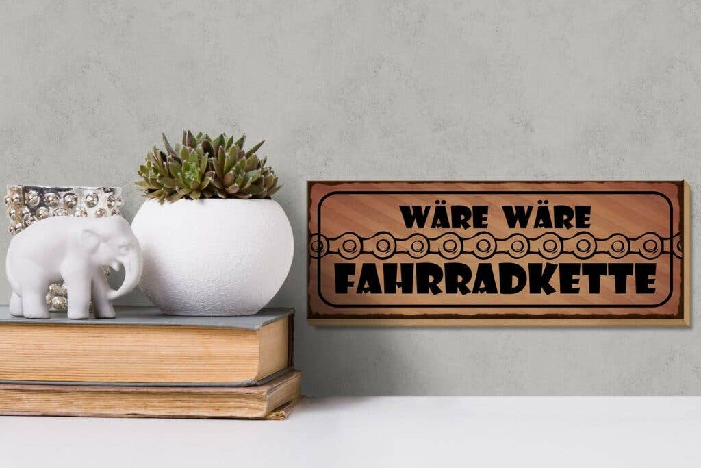 Femer - Wholesale Sign - Wooden sign saying 27x10 cm would be bicycle chain wooden decorative sign wooden sign3