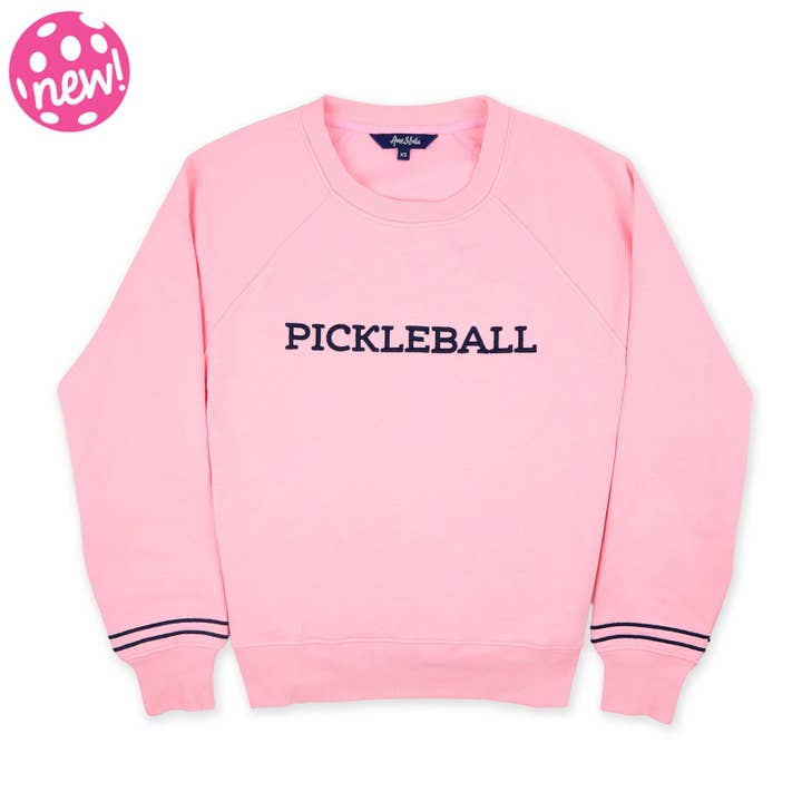 Pink Navy Pickleball Play All Sweatshirt for wholesale on Faire
