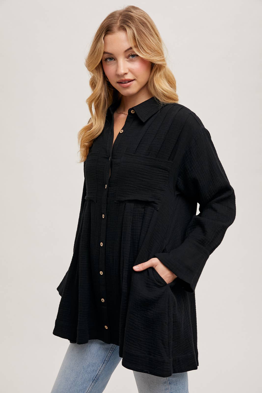 Bluivy - Wholesale Jurk - Dames - TUNIEKJURK MET KNOOPSLUITING31