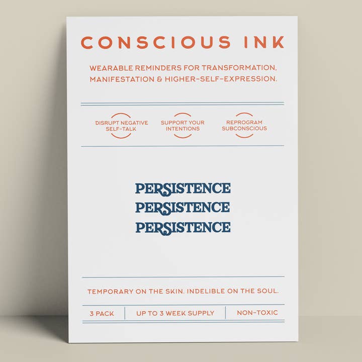 Persistence Manifestation Tattoo for wholesale by Conscious Ink