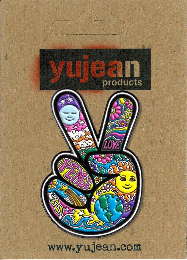 Yujean - Wholesale Lapel Pin/Button - Dan Morris Peace Fingers Enamel Pin- E11750