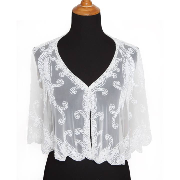 Western Fashion - Wholesale Cape - Women's - 8906 - Beaded Flapper Cape11