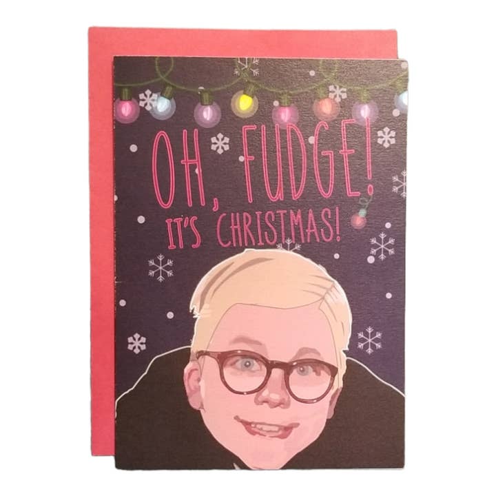 Oh Fudge, É Natal - História de Natal - Ralphie - Cartão de Boas Festas 5x7 por atacado de Thanks You're Welcome