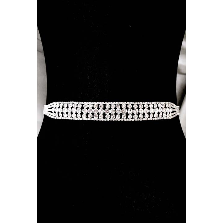 Chicas - Wholesale Belt – Women's - Crystal Jewel Belt With Tie on Sashes BT703
