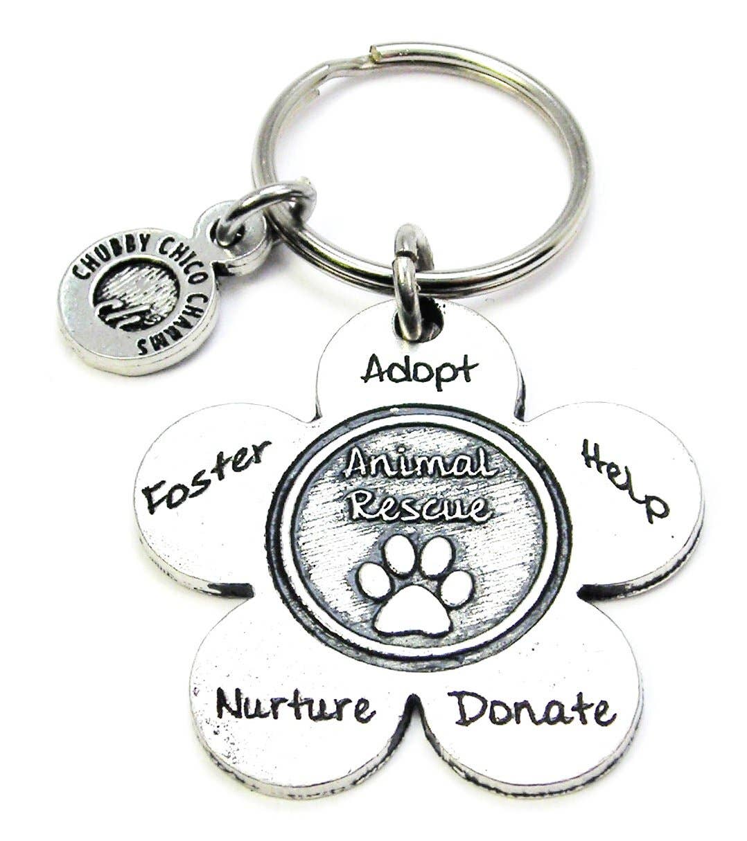 Chubby Chico Charms Be a Hero...Adopt Pewter Charm on a Zipper Pull
