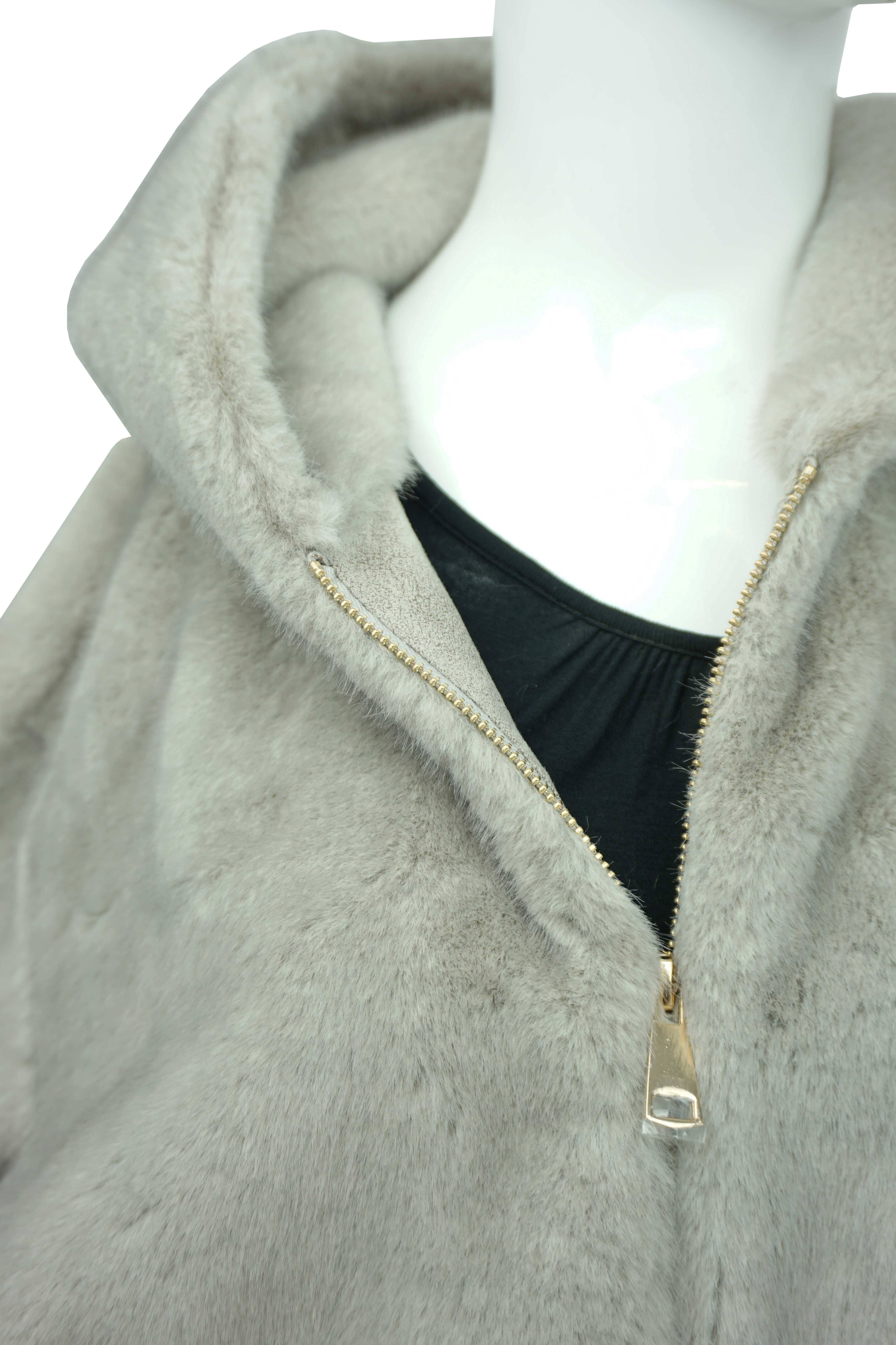 Anais - Wholesale Jacket - Women's - Faux fur hooded jacket MT0908