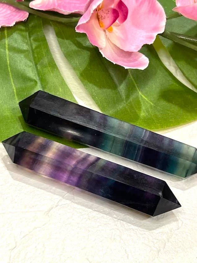 Rainbow Fluorite Double Terminated Wand for wholesale by Aura Song Gifts