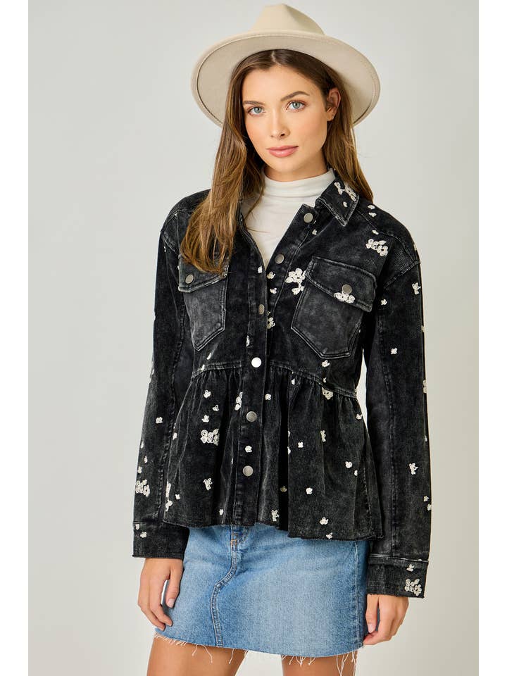 Mystree - Wholesale Jacket - Women's - 61174 Washed Terry Mix Peplum Jacket8