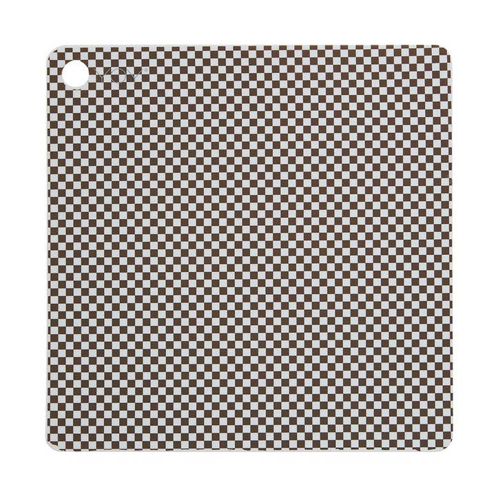 Placemat Checker - Pack of 2 - Dusty Blue/Choko for wholesale by OYOY LIVING DESIGN
