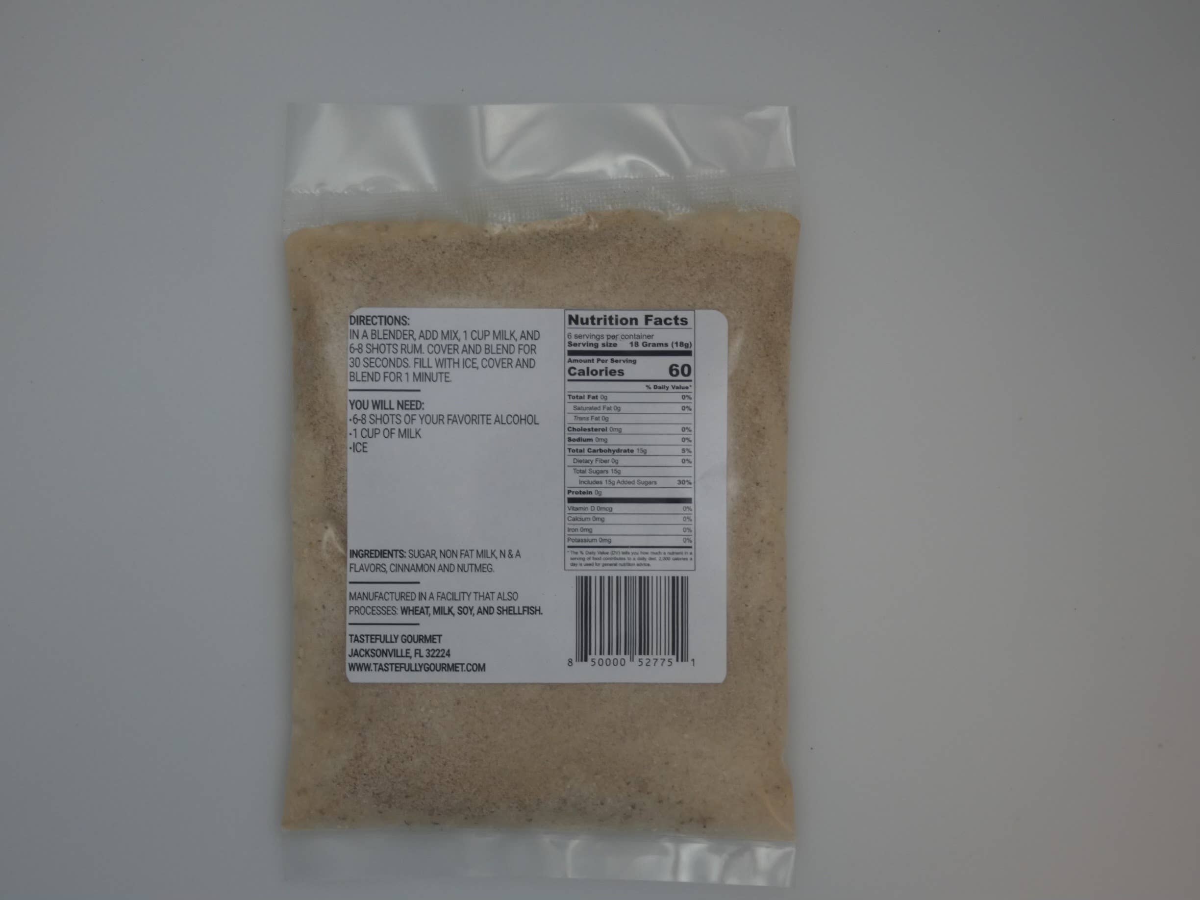 Tastefully Gourmet - Wholesale Cocktail Mix/Syrup - EggNog Drink Mix1