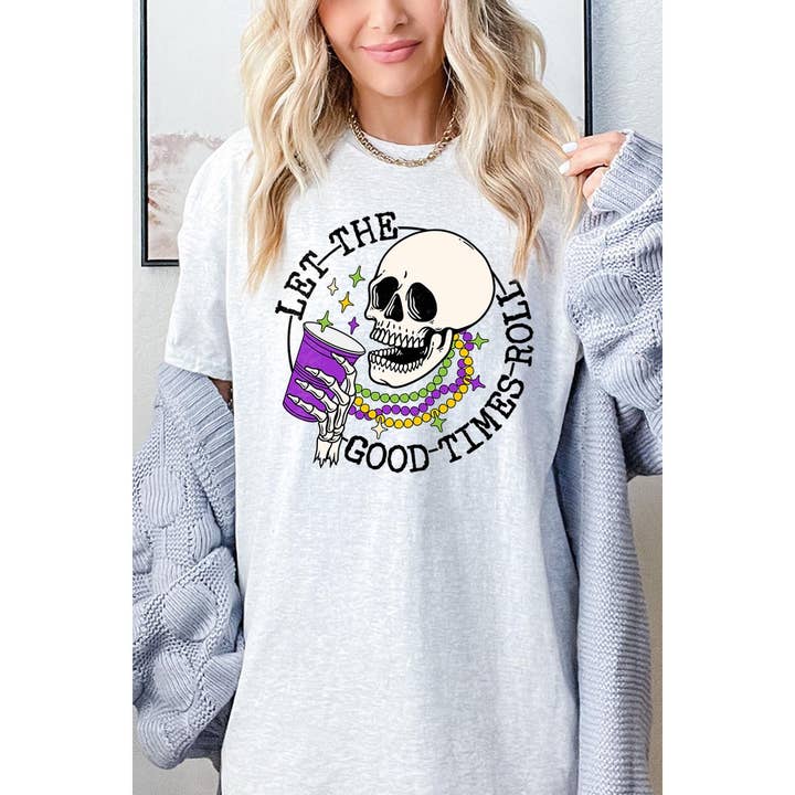 COLORBEAR - Venta al por mayor Túnica - Mujer - DEJA QUE PASEN LOS BUENOS TIEMPOS, CARNAVAL, CALAVERA, ABALORIOS, CARNAVAL