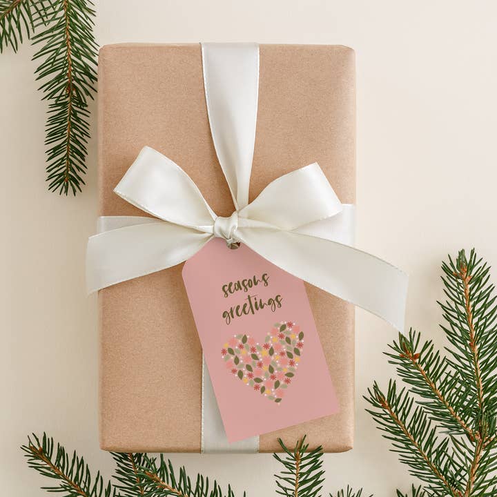 Seasons Greetings Gift Tag for wholesale by Flora and Mae Creative