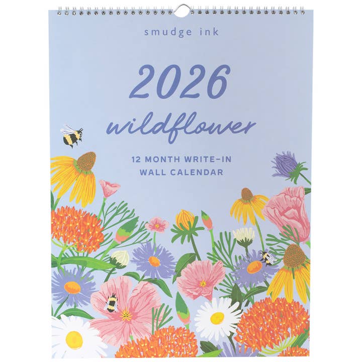 Smudge Ink - Wholesale Calendar - 2026 Wildflower Wall Calendar