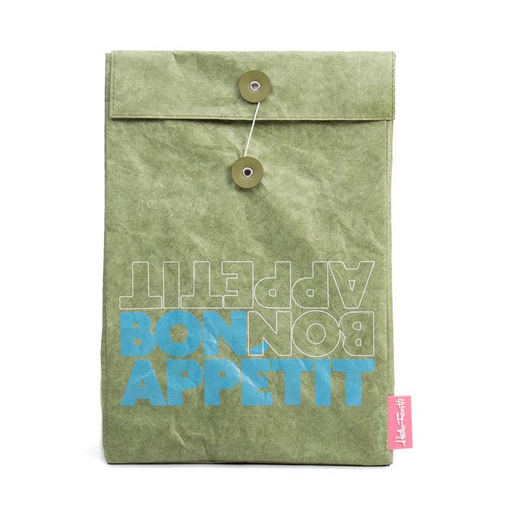 GREEN TYVEK LUNCH BAG HF for wholesale by Helio Ferretti Co