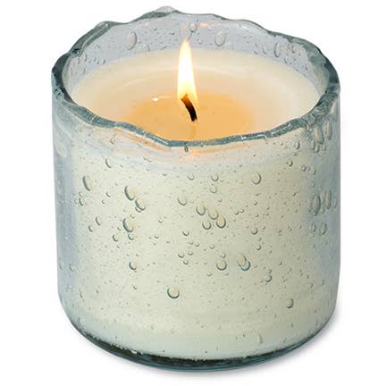 Clear Artisan Blown Glass Tumbler Candle for wholesale by Himalayan Candles