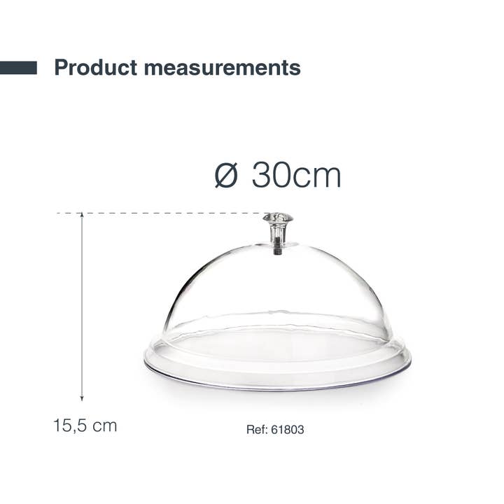 LACOR MENAJE PROFESIONAL S.L. - Wholesale Food Storage Container - Cake Cover Dome Ps 30Cm2