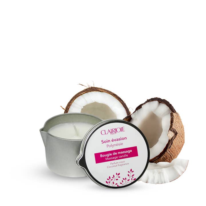 95ml coconut massage candle for wholesale by Clairjoie