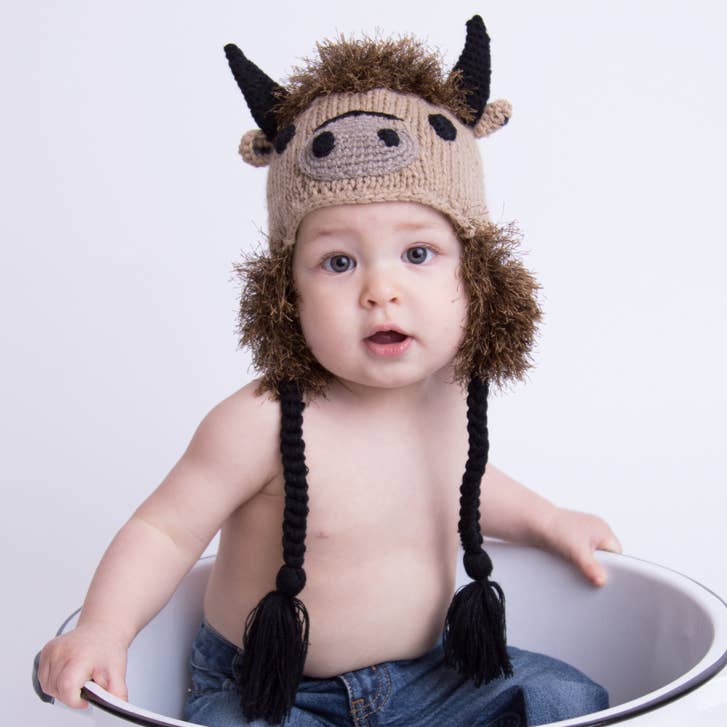 Huggalugs - Wholesale Beanie - Kids - Buffalo Earflap Beanie Hat Baby & Kids3