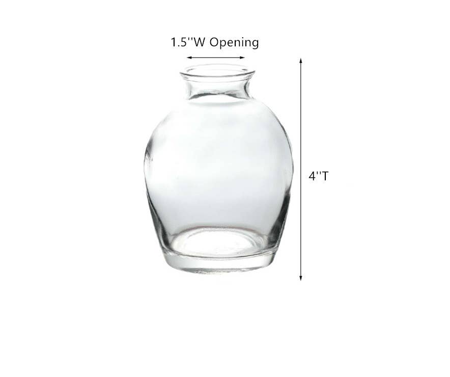 Klar (blanding) Hvide glasvaser til små blomster, enkel stil, klare for engroshandel på Faire6