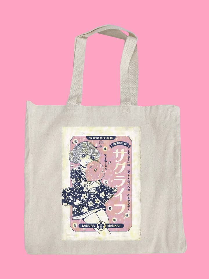 Popkiller Artist Series Anraku Sakulife Tote Bag for wholesale by Popkiller