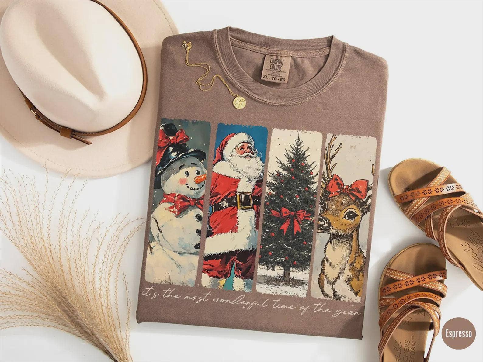 Glaime - Vente T-shirt à imprimés – femme - Comfort Colors C'est la période la plus merveilleuse de l'année Tee6