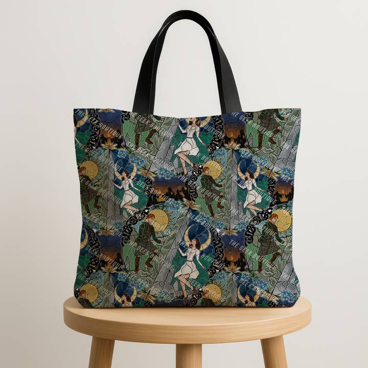 Scottish Romance SG Book Novel TV Large Zipper Tote Bag for wholesale by The Geek Boutique