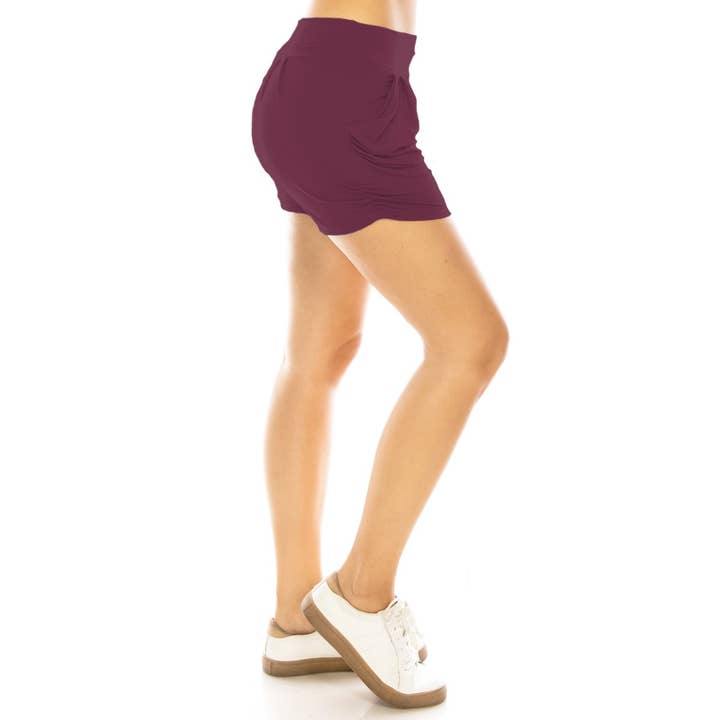 Leggings Depot - Wholesale Shorts - Women's - Buttery Soft High Waist Harem Shorts