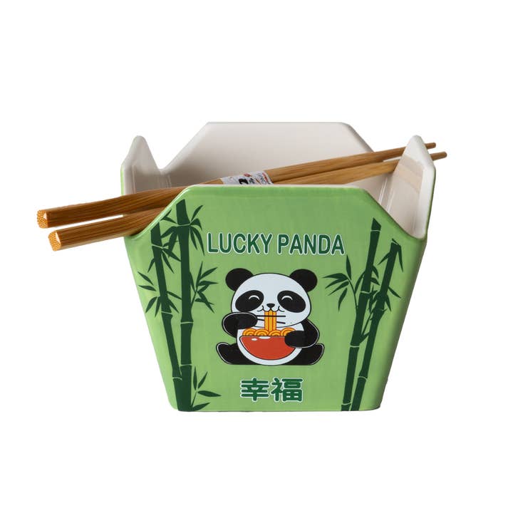 Urban Tokyo – Großhandel Servierschüssel – 16 Unzen 5 Zoll B x 4 Zoll H Servierschale zum Mitnehmen mit Essstäbchen Panda (1/24)6