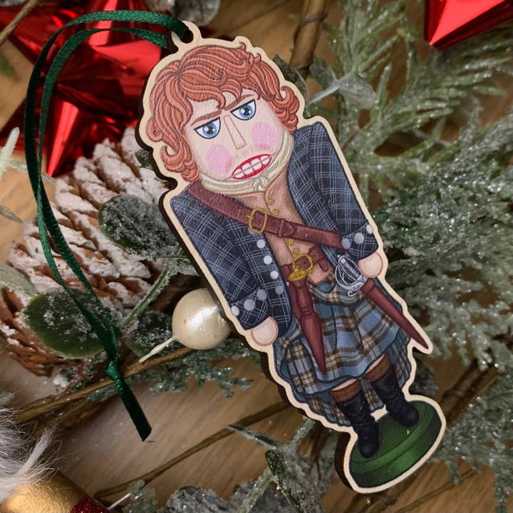 Jamie Alecracker Malcracker Nutkenzie Fraser Wooden Decoration for wholesale by Pure Dead Brilliant Store