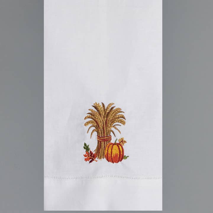 Harvest Wheat Embroidered Guest Towel for wholesale by Peking Handicraft