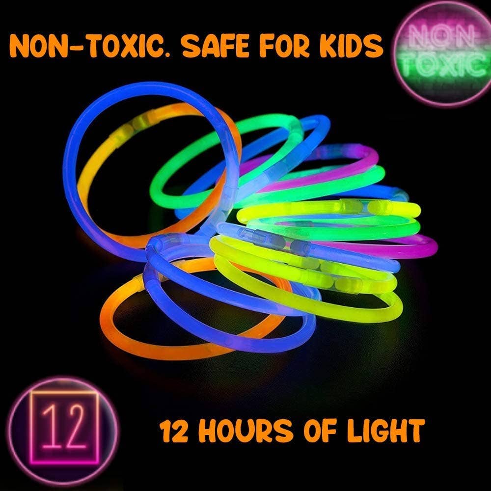 KP Kool Products - Wholesale Light-Up Toy - Kids & Baby - Glow Party Sticks - 100pc Neon Glow Necklaces, Bracelets3