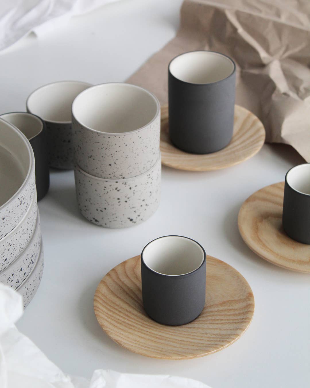 Archive Studio - Wholesale Coffee Mug - Cappuccino mug 130 ml | speckled | Handmade1