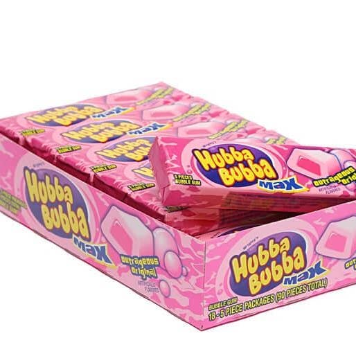 Sugar Bear Candy – wholesale Chewing gum – Hubba Bubba Max Gum Original 18 ct.
