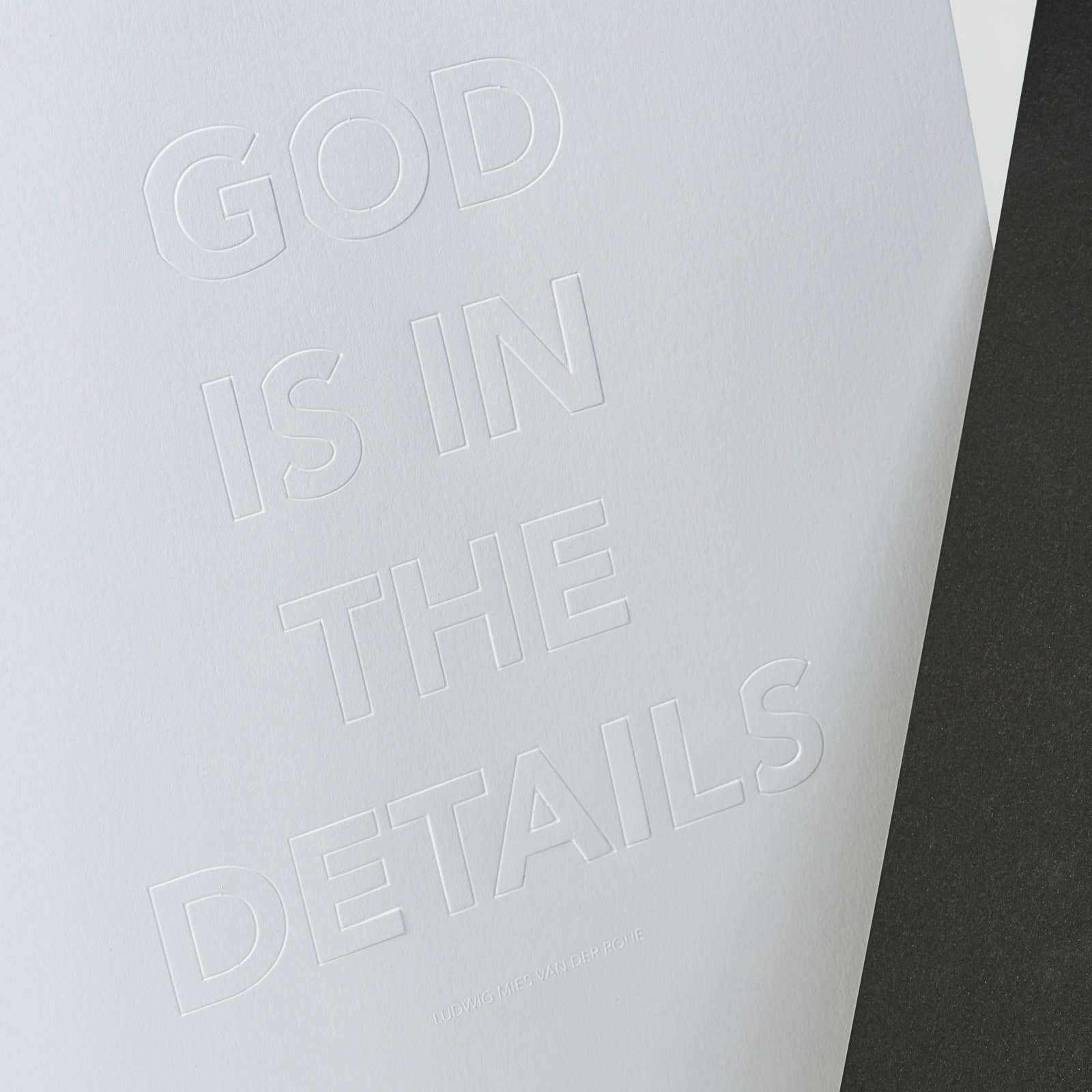 Cinqpoints - Wholesale Poster - Poster God is in the Details White Decoration Gift1