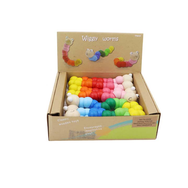 ToysLink - Wholesale Wood toy – Child - Joint Worm 14Pcs/Inner1