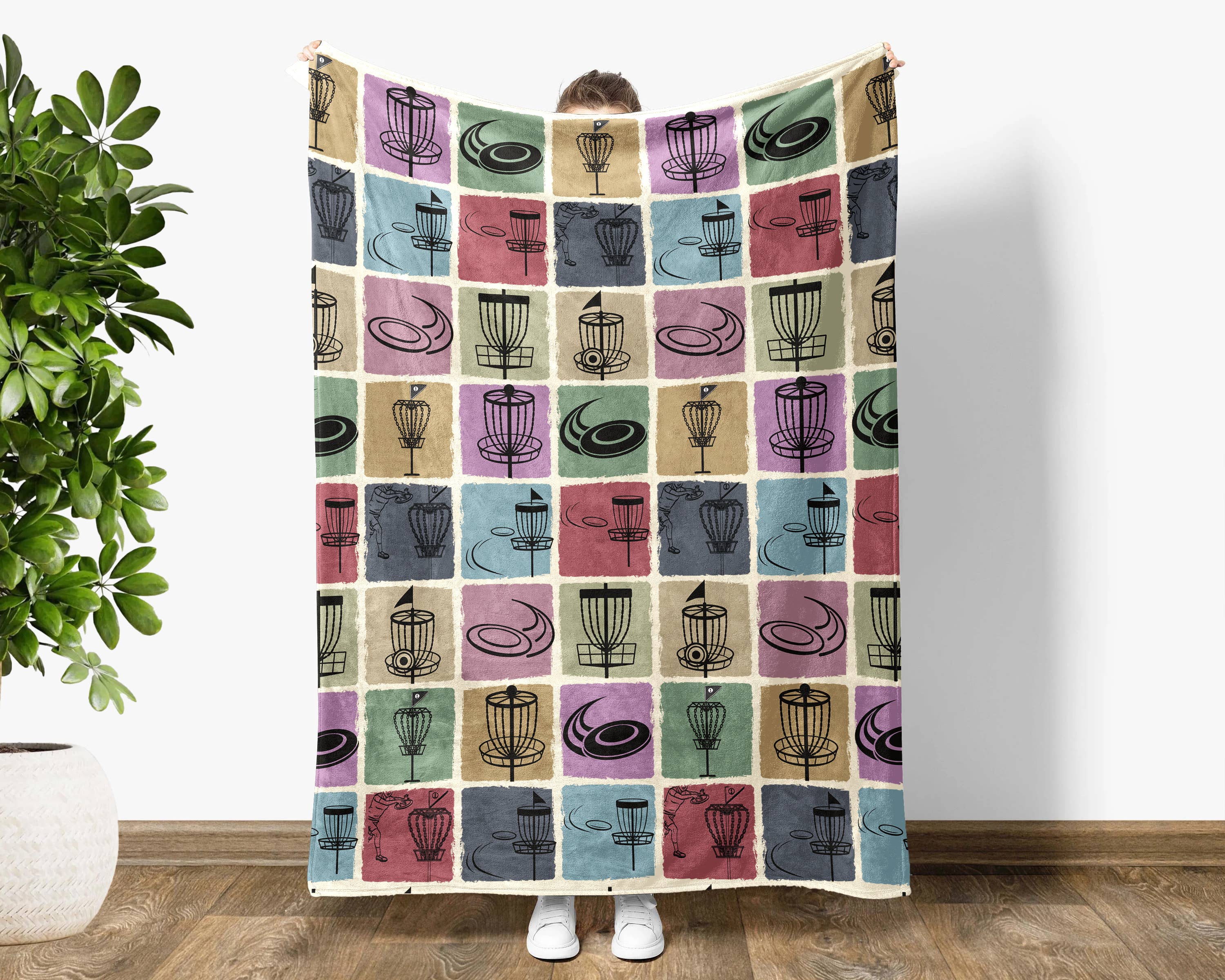 Vivtrek - Wholesale Throw Blanket - Disc Golf Blanket, Frisbee Lover Throw Gift for Disc Golfers